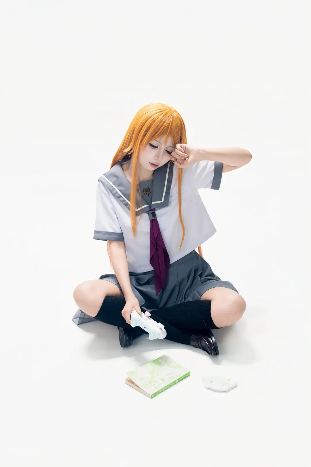【高坂桐乃コスプレ】セーラー服と黒ストッキングで魅せるスタジオ撮影ポーズ共有 - 蒜Suan - 2枚目