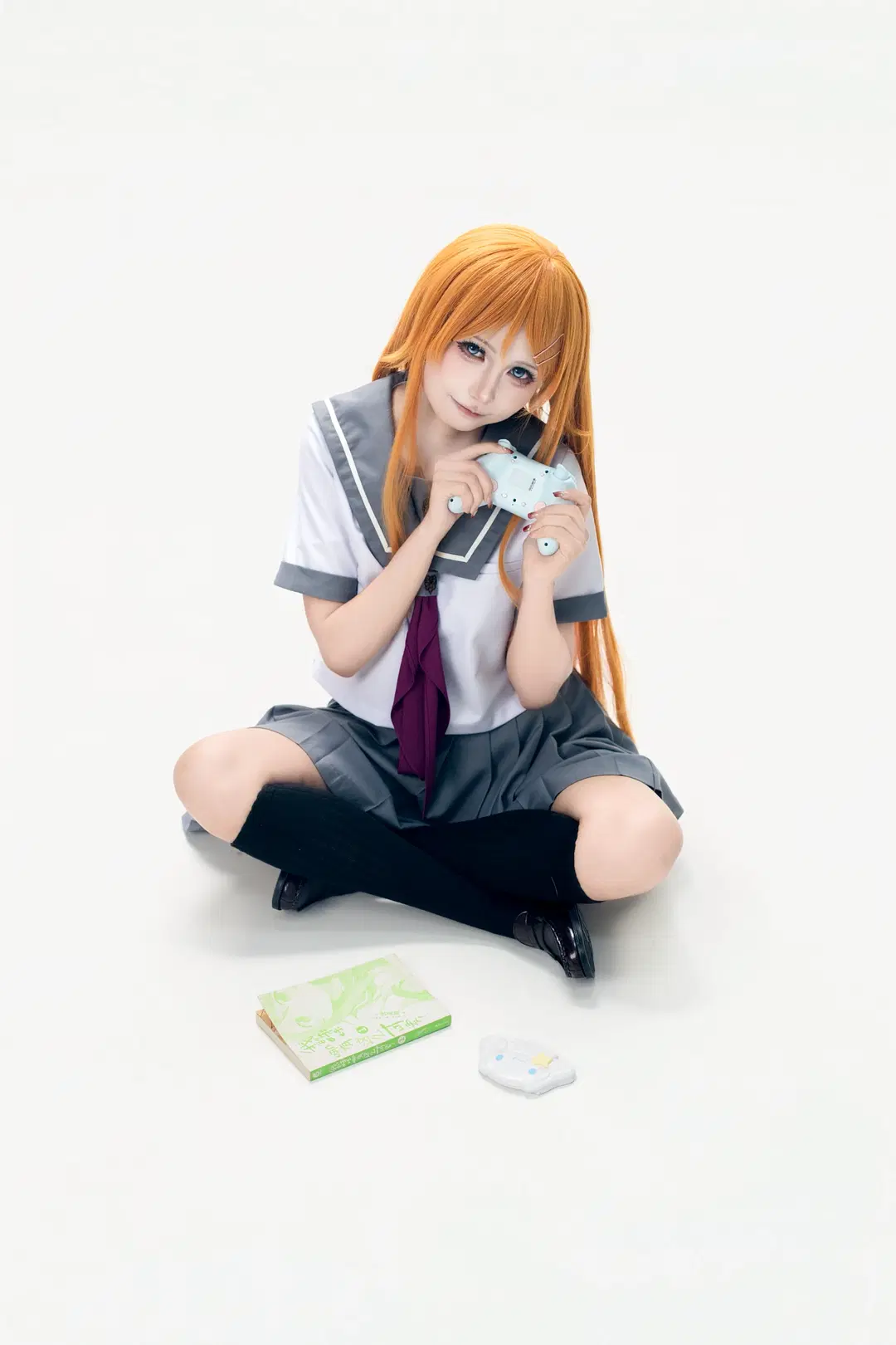 【高坂桐乃コスプレ】セーラー服と黒ストッキングで魅せるスタジオ撮影ポーズ共有 - 蒜Suan - 3枚目