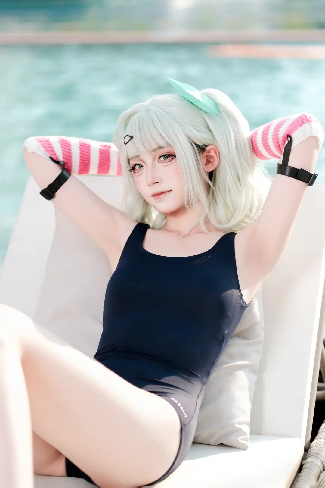 【千夏蕾咪cos】絕區零的泳池夏日寫真 - 蒜Suan - 第3張