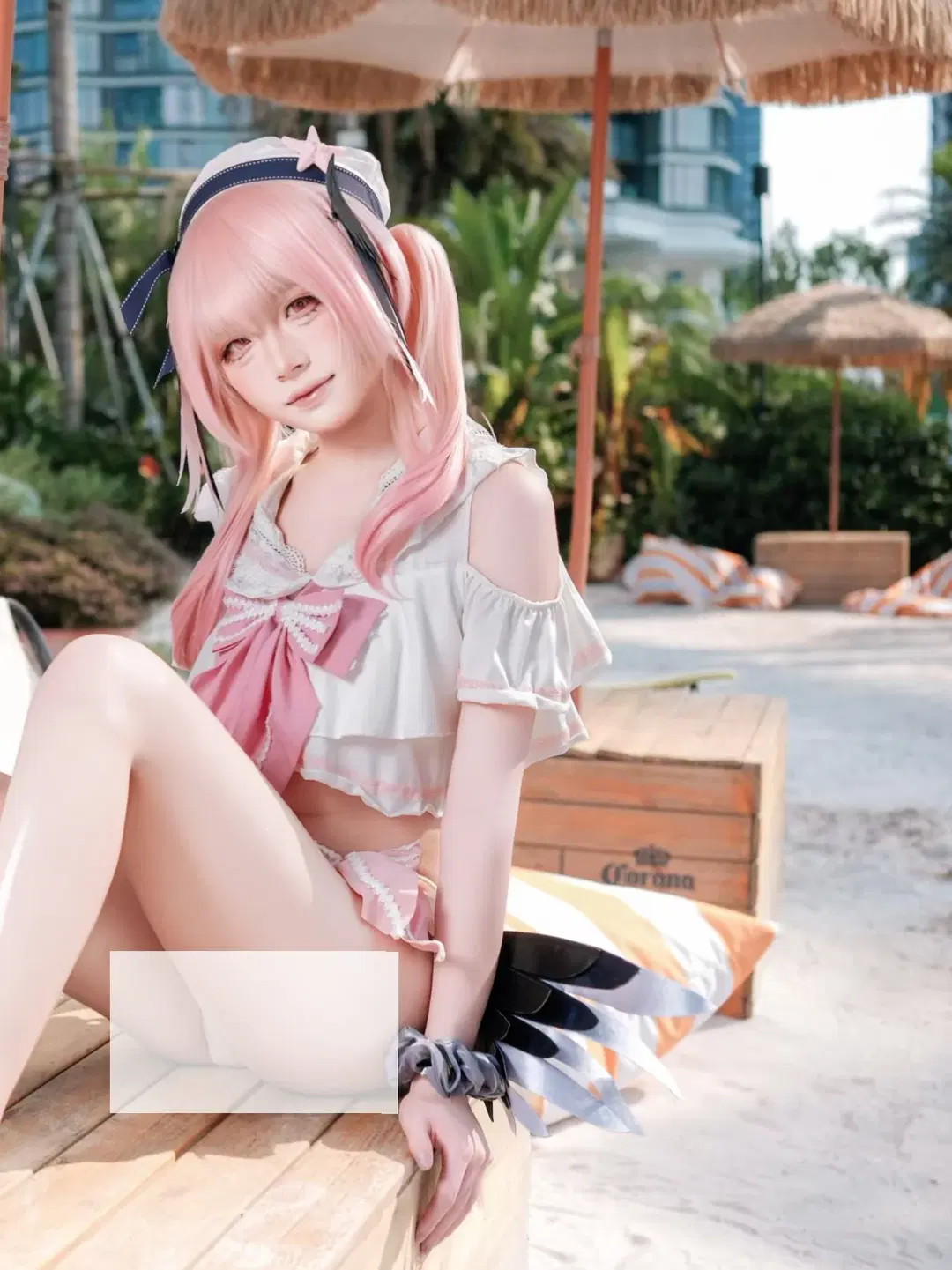 【下江小春cos】碧蓝档案的夏日沙滩写真 - 蒜Suan - 第2张