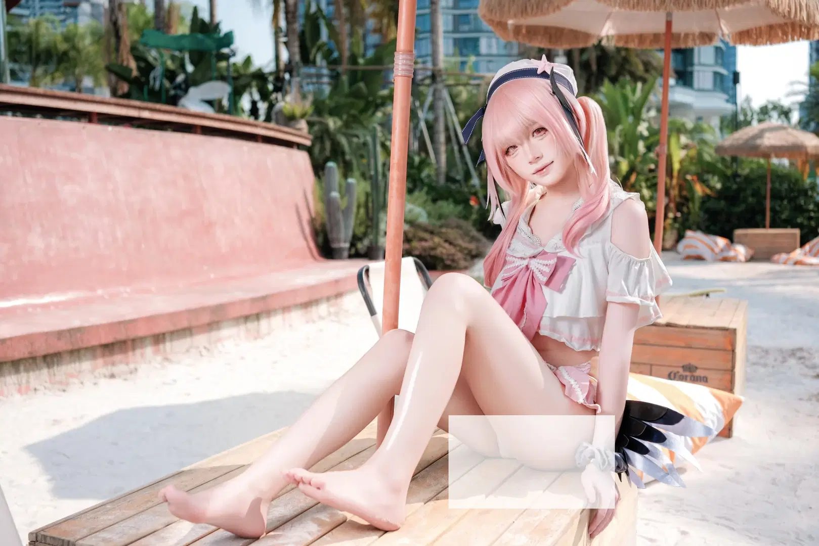 【下江小春cos】碧蓝档案的夏日沙滩写真 - 蒜Suan - 第3张