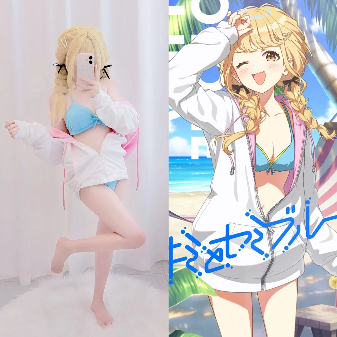 二次元cosplay, 学园偶像大师, 藤田琴音cos, 白丝cos, 生贺cos