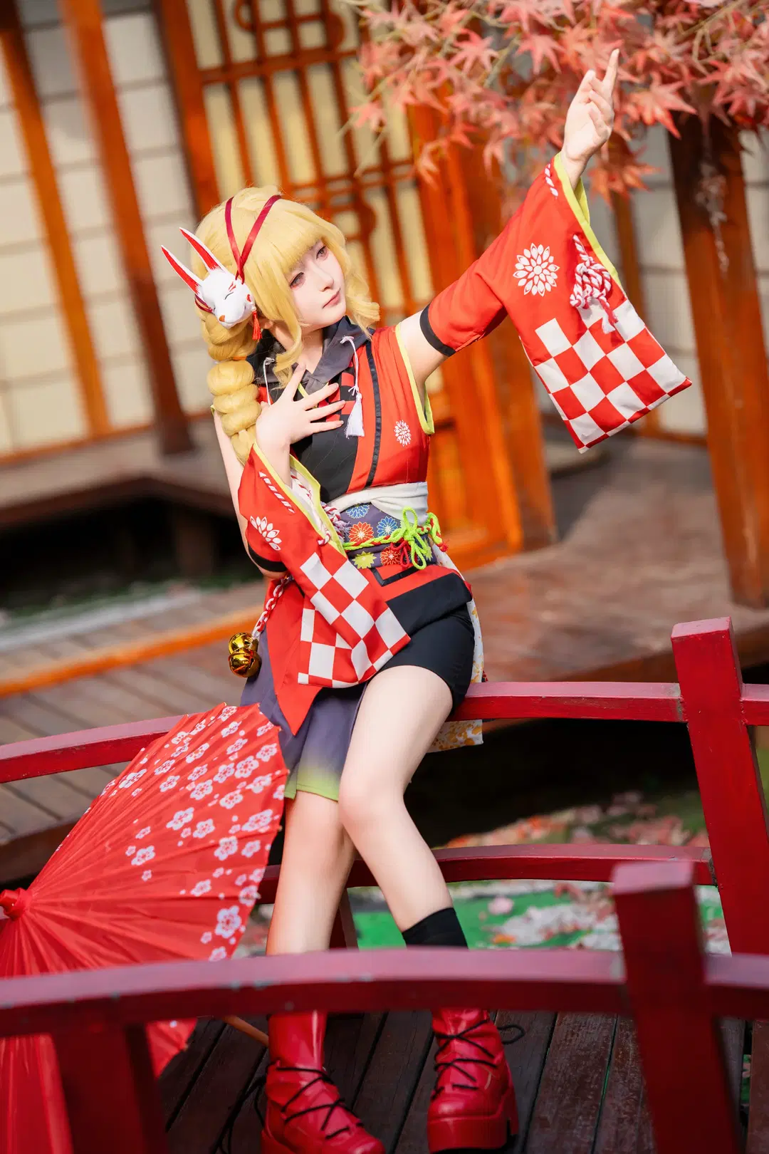 【藤田ことね コスプレ】『学園アイドルマスター』「冠菊」スタイリング撮影記録 - 灵白 - 7枚目