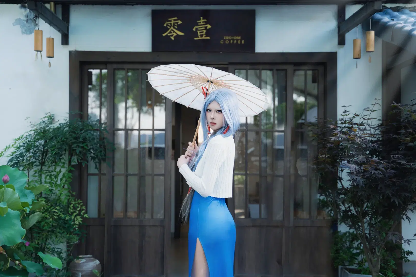 【申鹤cos】雨过天晴在日式咖啡馆拍摄原神同人正片 - 叶彦 - 第4张