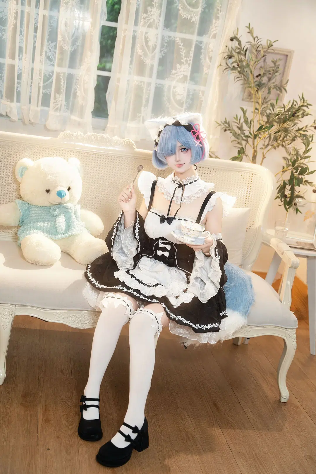 【蕾姆cos】猫猫蕾姆，从零开始的异世界生活女仆日常 - 叶彦 - 第4张