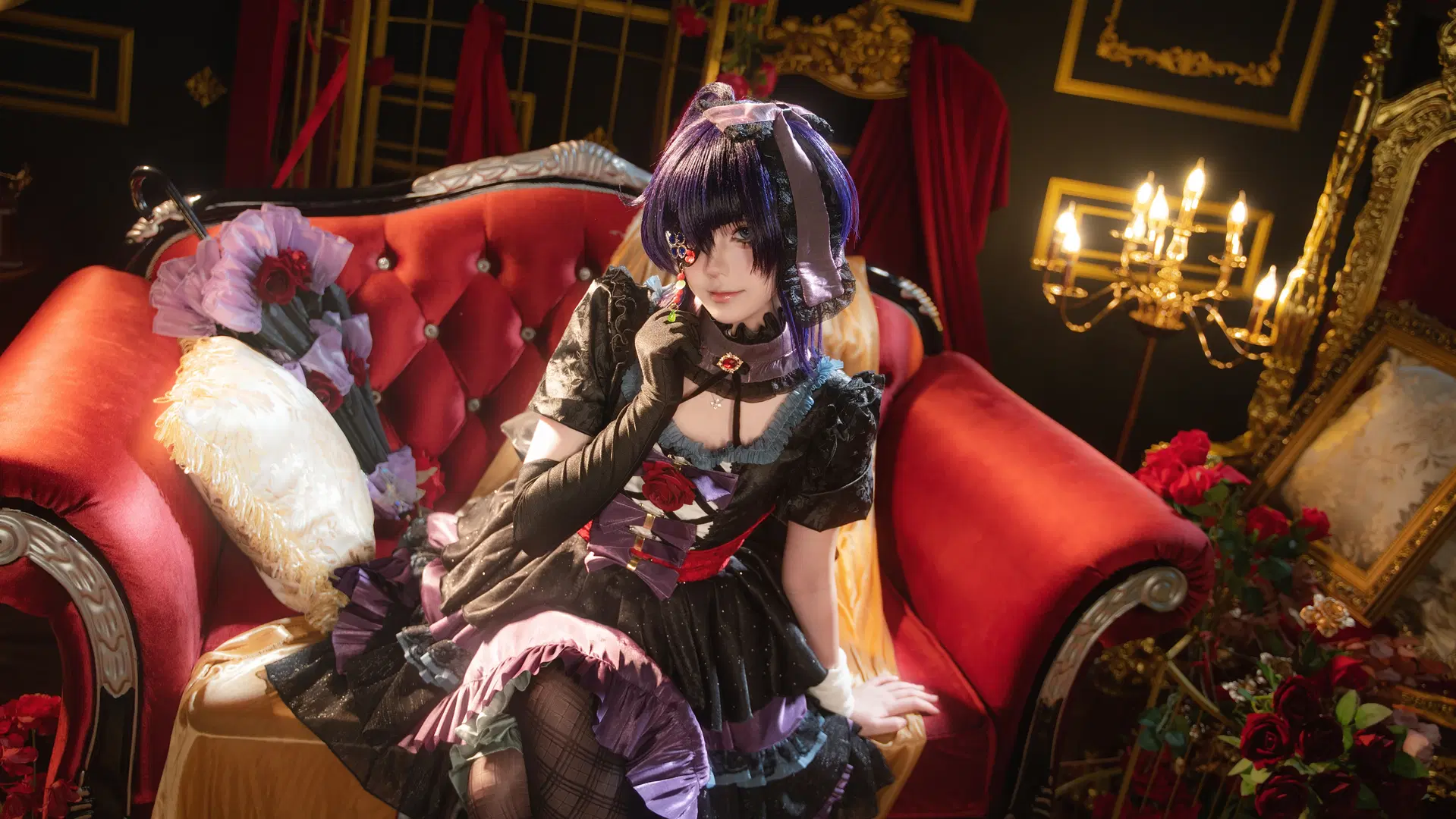 【小鸟游六花cos】蔷薇礼服与暗黑哥特风的完美碰撞 - 叶彦 - 第4张