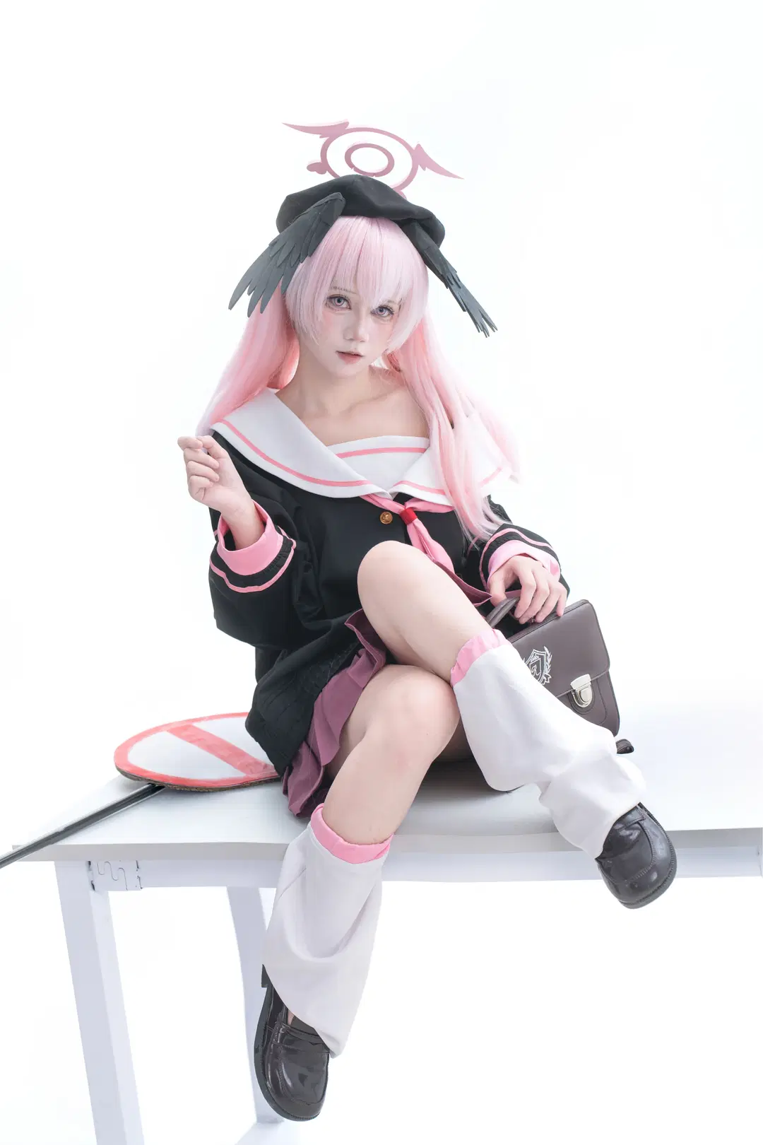 【下江コハル コスプレ】ブルーアーカイブ白ホリ撮影、コハルは本当にちゃんと勉強してるもん！ - 笙笙ovo - 2枚目