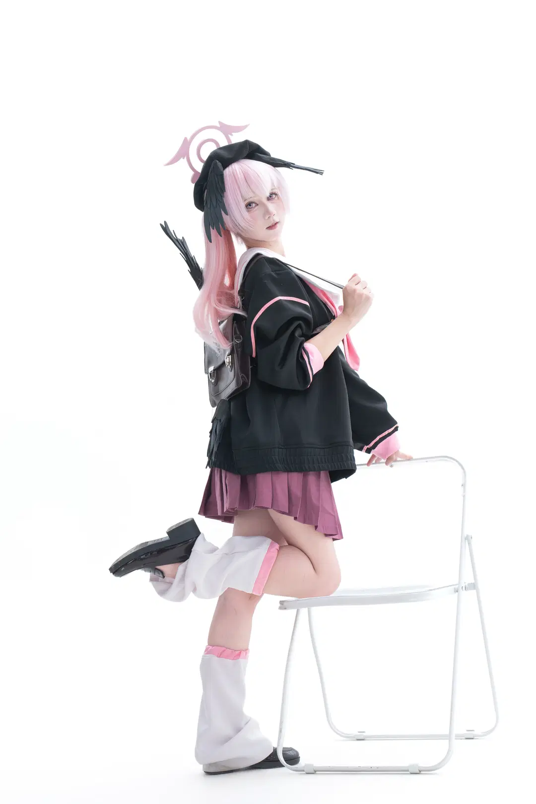 【下江コハル コスプレ】ブルーアーカイブ白ホリ撮影、コハルは本当にちゃんと勉強してるもん！ - 笙笙ovo - 3枚目