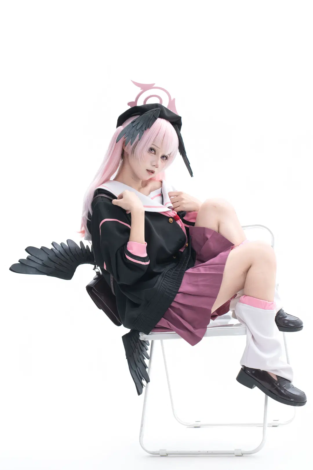 碧蓝档案, 二次元cosplay, 下江小春cos, 白棚动作参考, 蔚蓝档案中秋创作征集