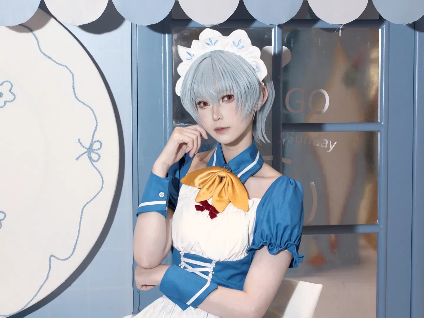 [Rei Ayanami cosplay] Neon Genesis Evangelion: Blue & White Maid on Duty by 三春早纪 - Image 5