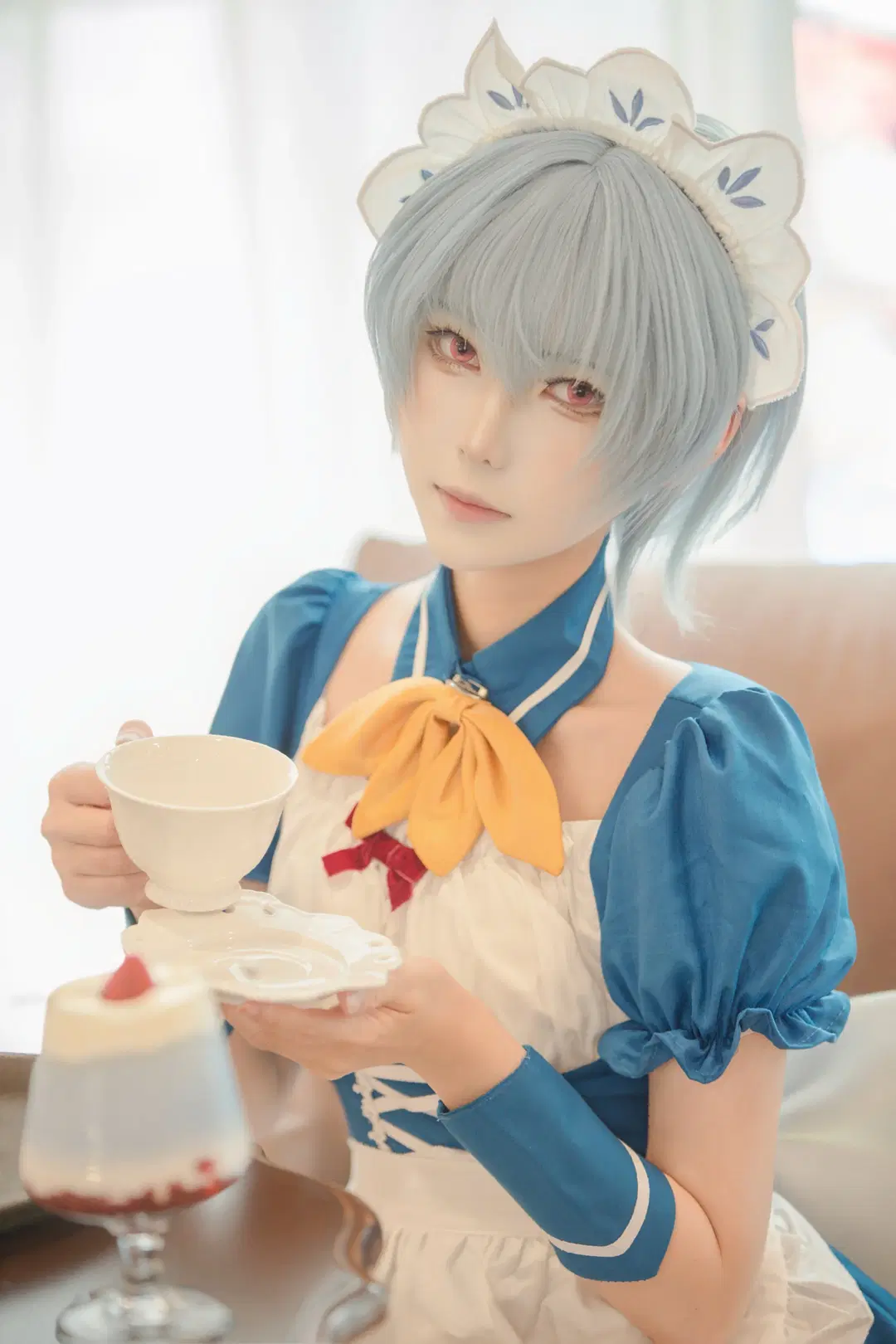 女仆装, 绫波丽cos, EVA, 新世纪福音战士, 丝袜