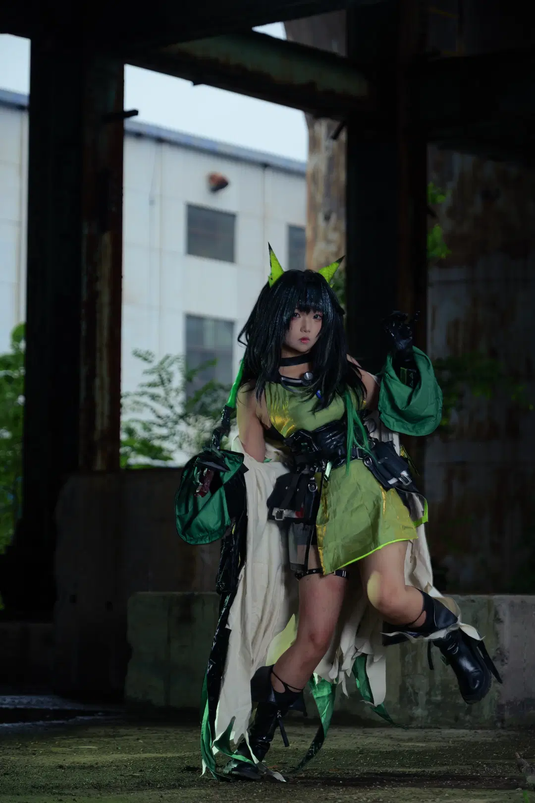 cos正片, 明日方舟, 废墟摄影, Mon3tr cos, 战术机能风