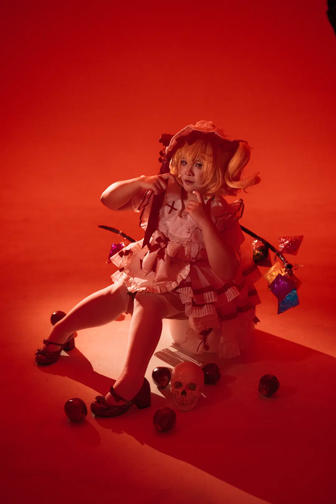 【芙兰朵露cos】红调暗黑风的原片素材分享 - 瞌睡羊 - 第2张