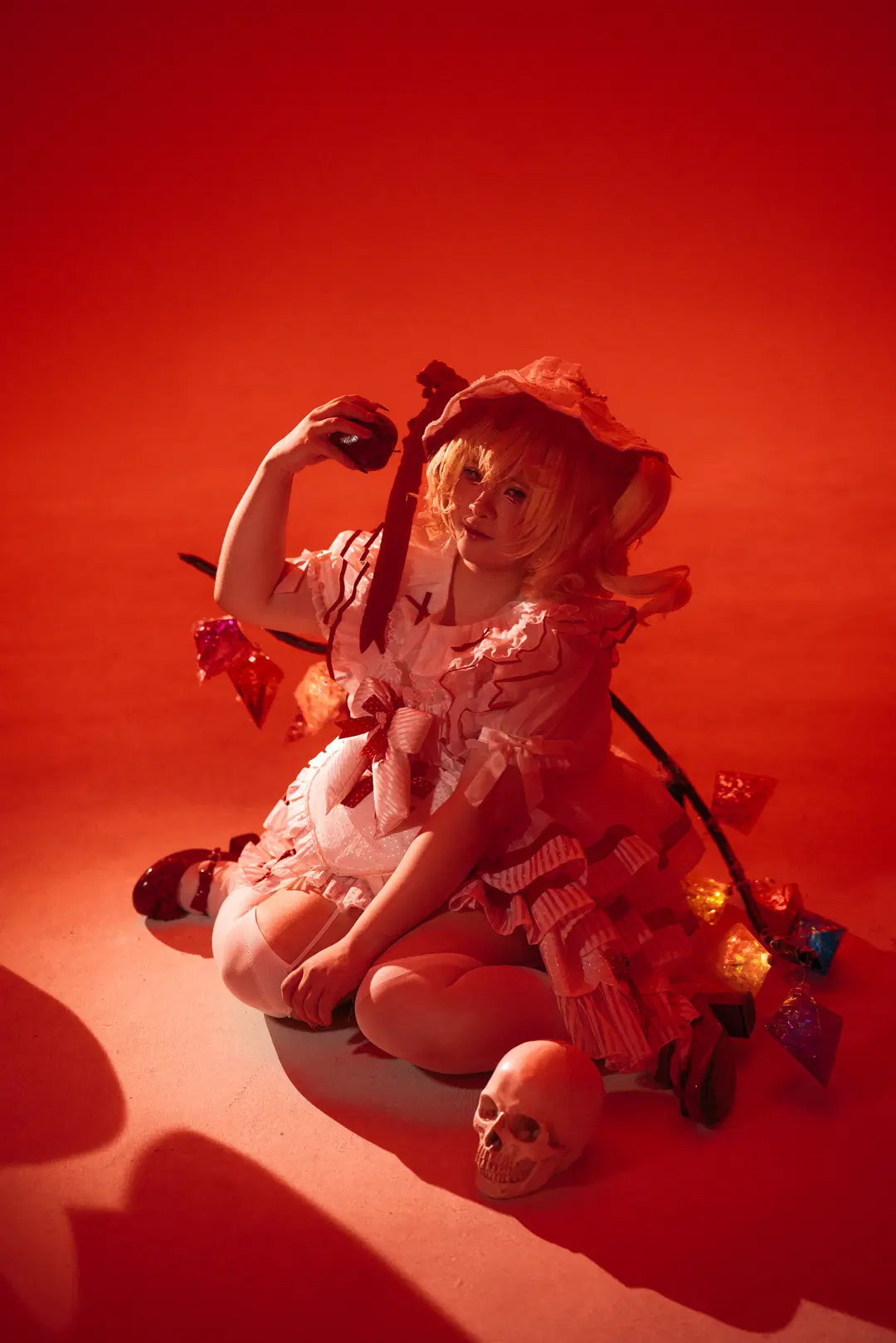 【芙兰朵露cos】红调暗黑风的原片素材分享 - 瞌睡羊 - 第4张