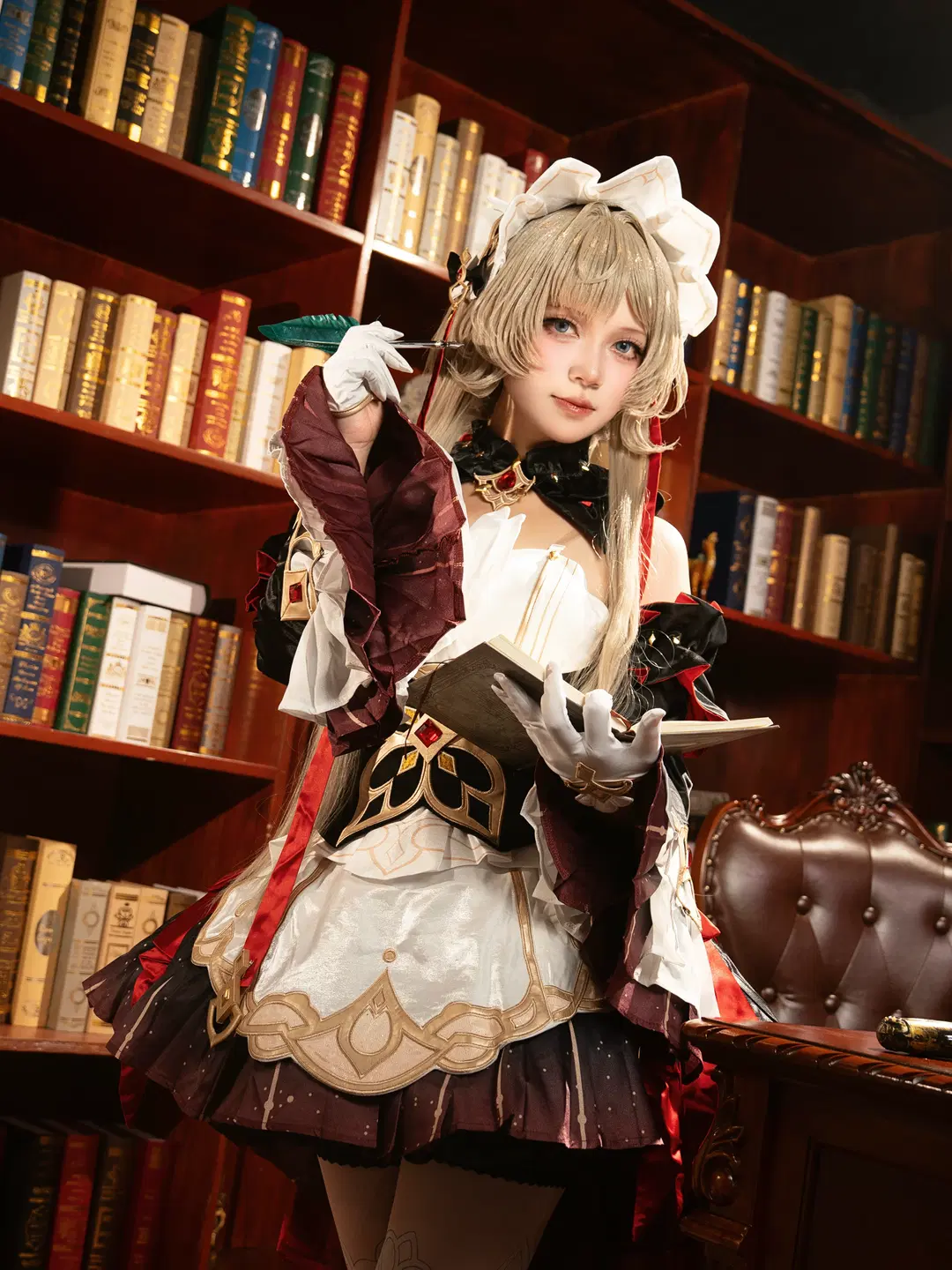 【桑多涅cos】原神木偶少女的復古圖書館穿搭 - 芋泥喵喵 - 第2張