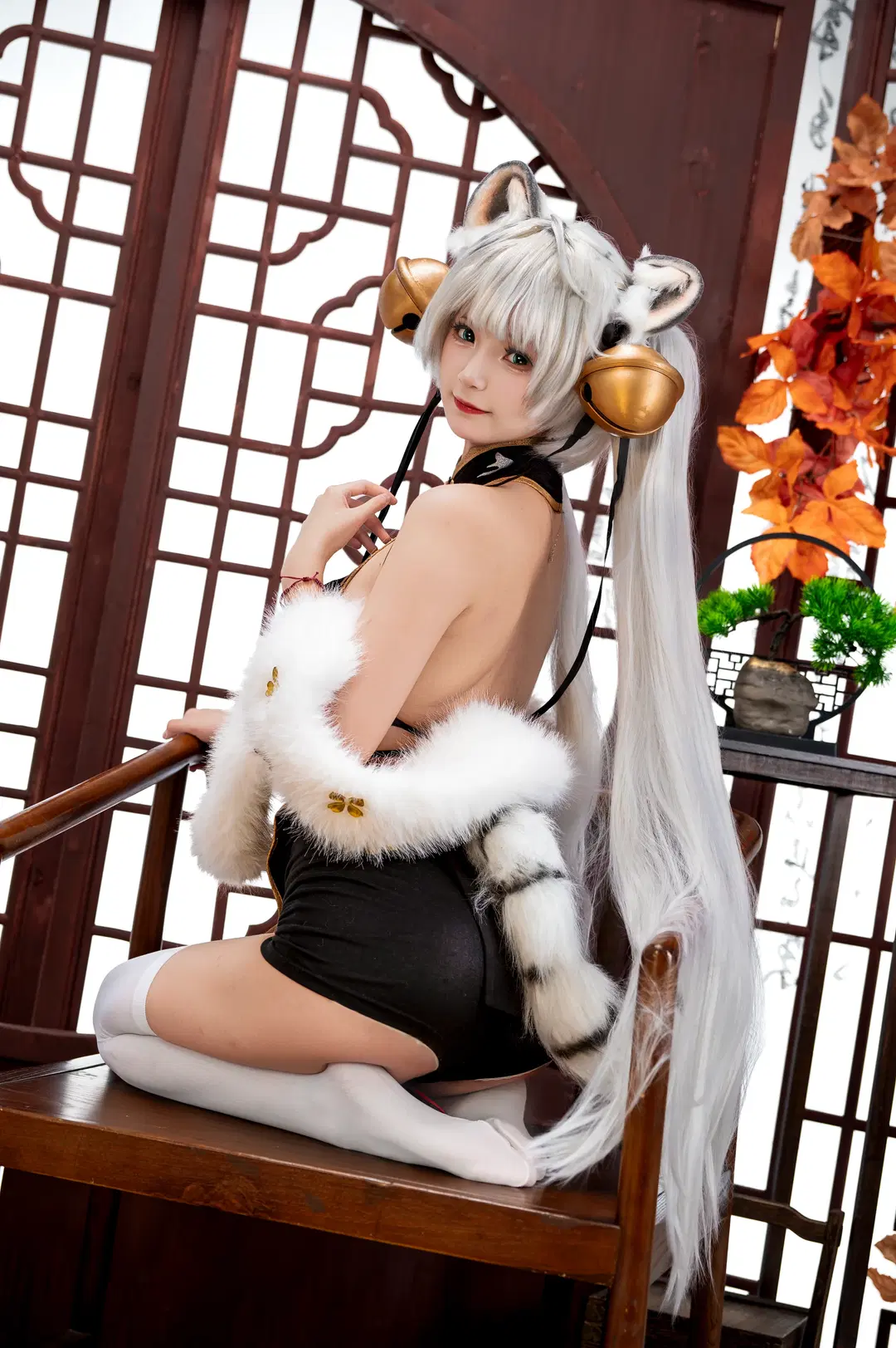【白虎娘 コスプレ】虎嘯風生：中華情緒薫るフォトセッション - 小雨幺幺零 - 4枚目