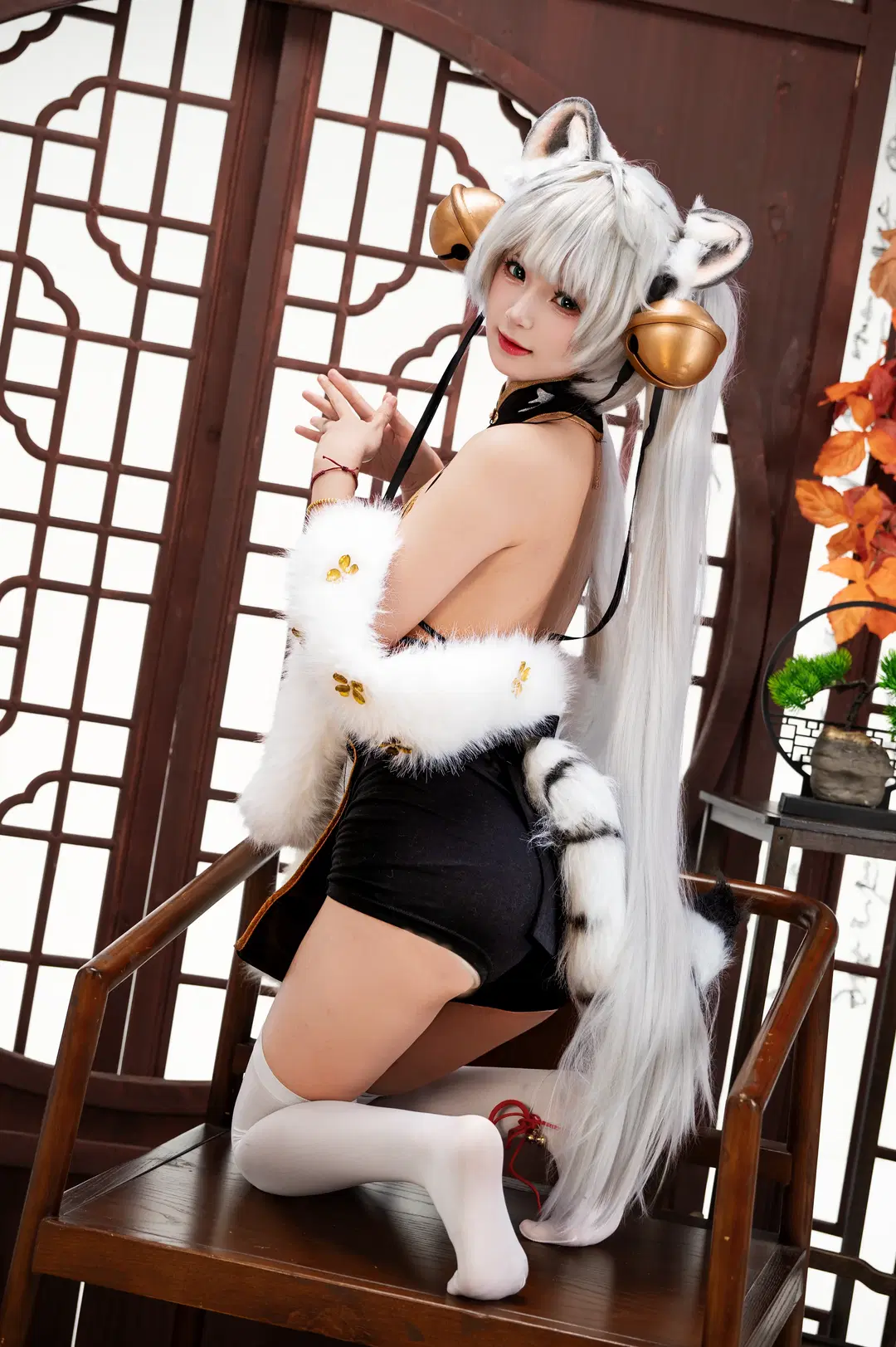 【白虎娘 コスプレ】虎嘯風生：中華情緒薫るフォトセッション - 小雨幺幺零 - 5枚目