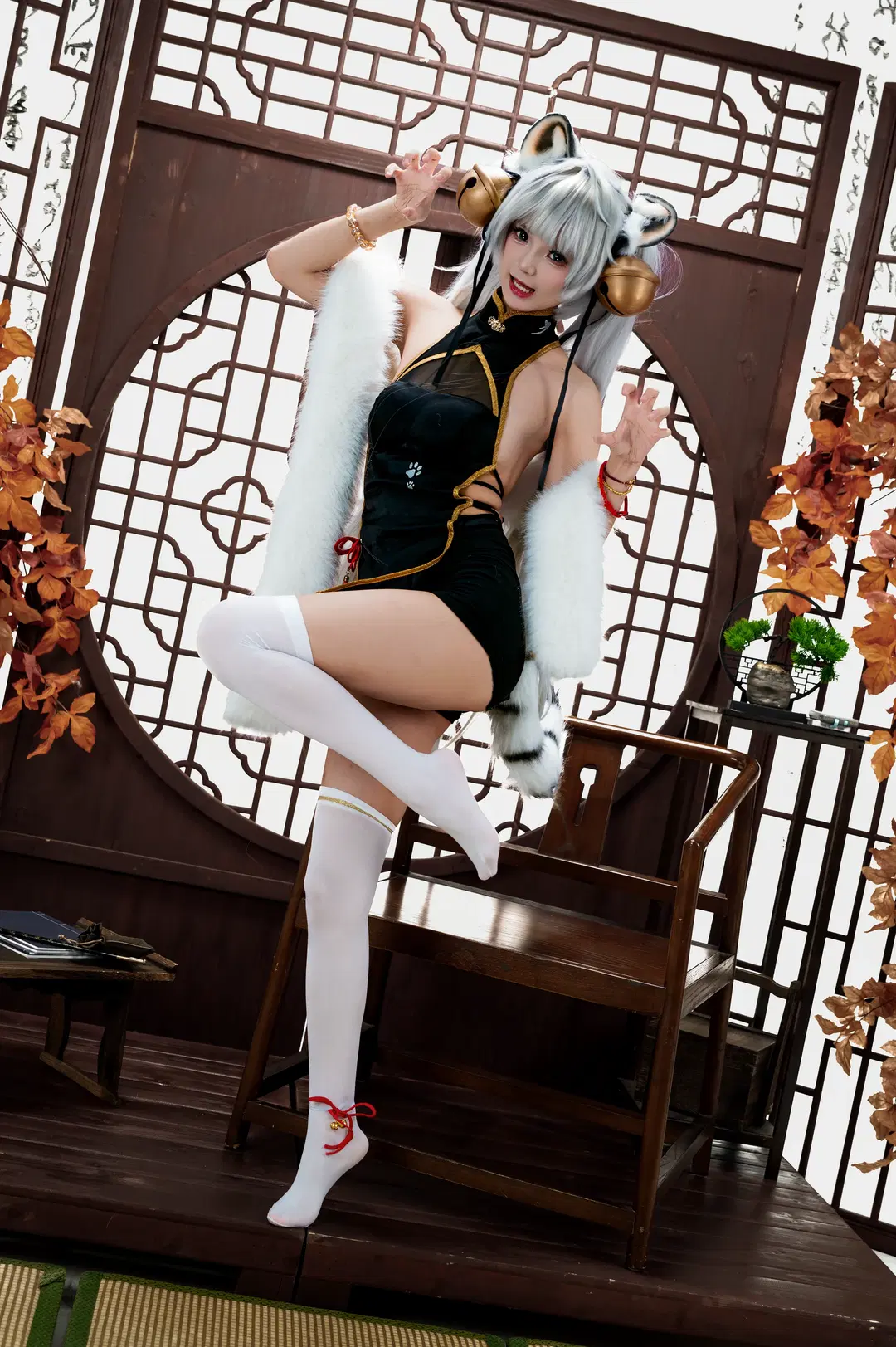 [Riko's White Tiger Girl cosplay] The tiger's roar stirs up the wind: Cosplay Photoshoot Sharing by 小雨幺幺零 - Image 2