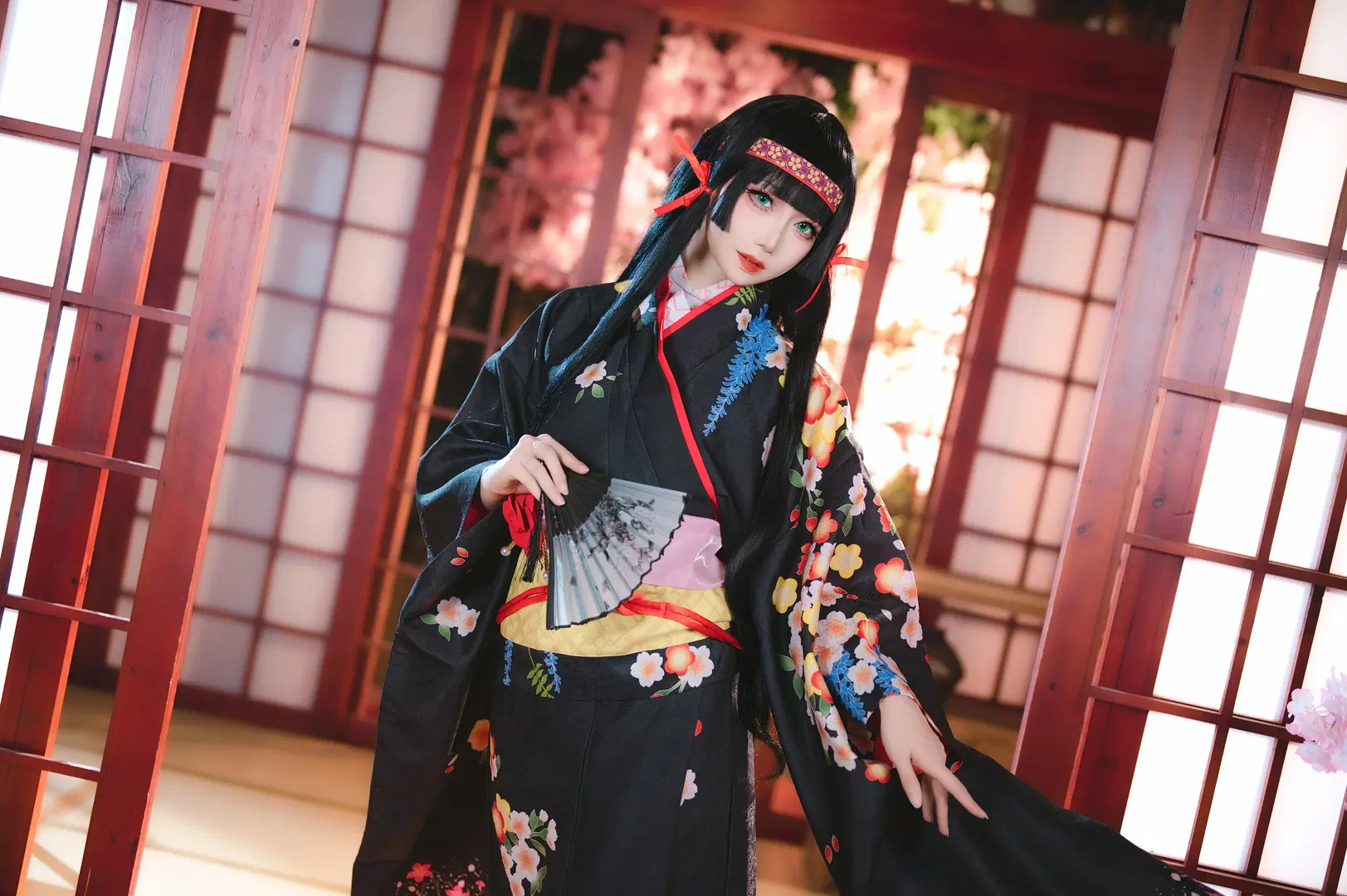 【蓮華cos】美少女萬華鏡5，黑紅大花與白襪的完美結合 - 圣骑绯月 - 第2張