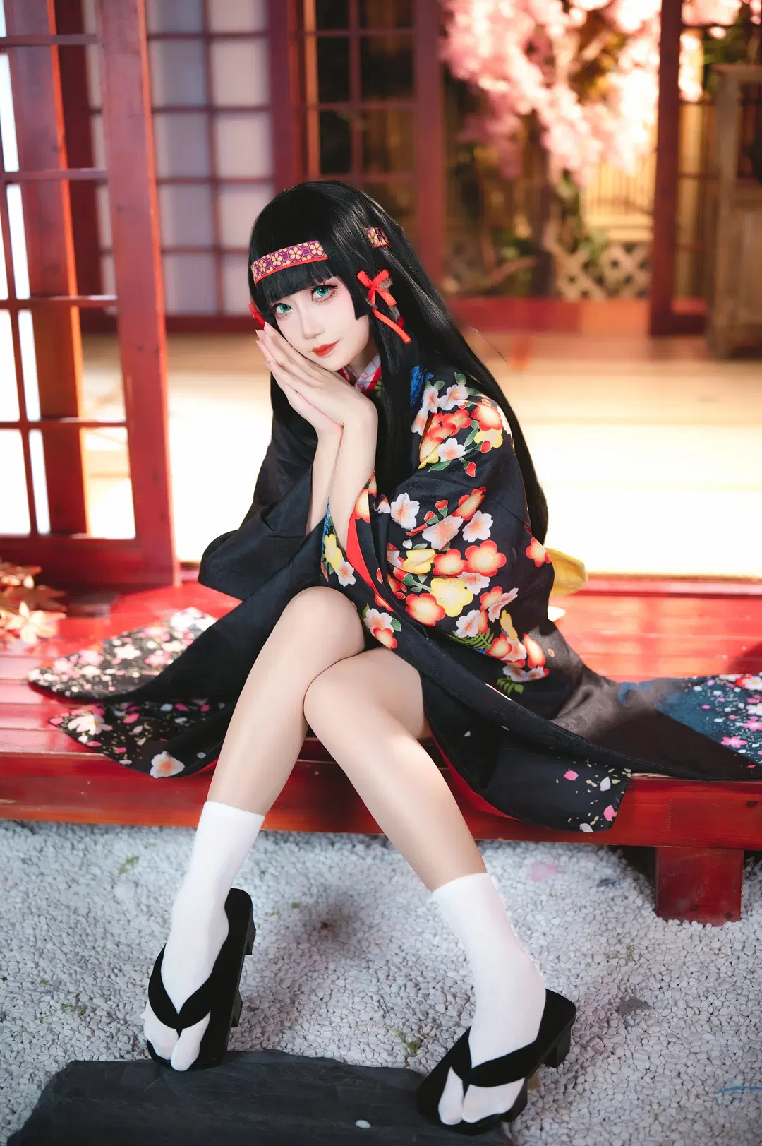 【蓮華cos】美少女萬華鏡5，黑紅大花與白襪的完美結合 - 圣骑绯月 - 第7張