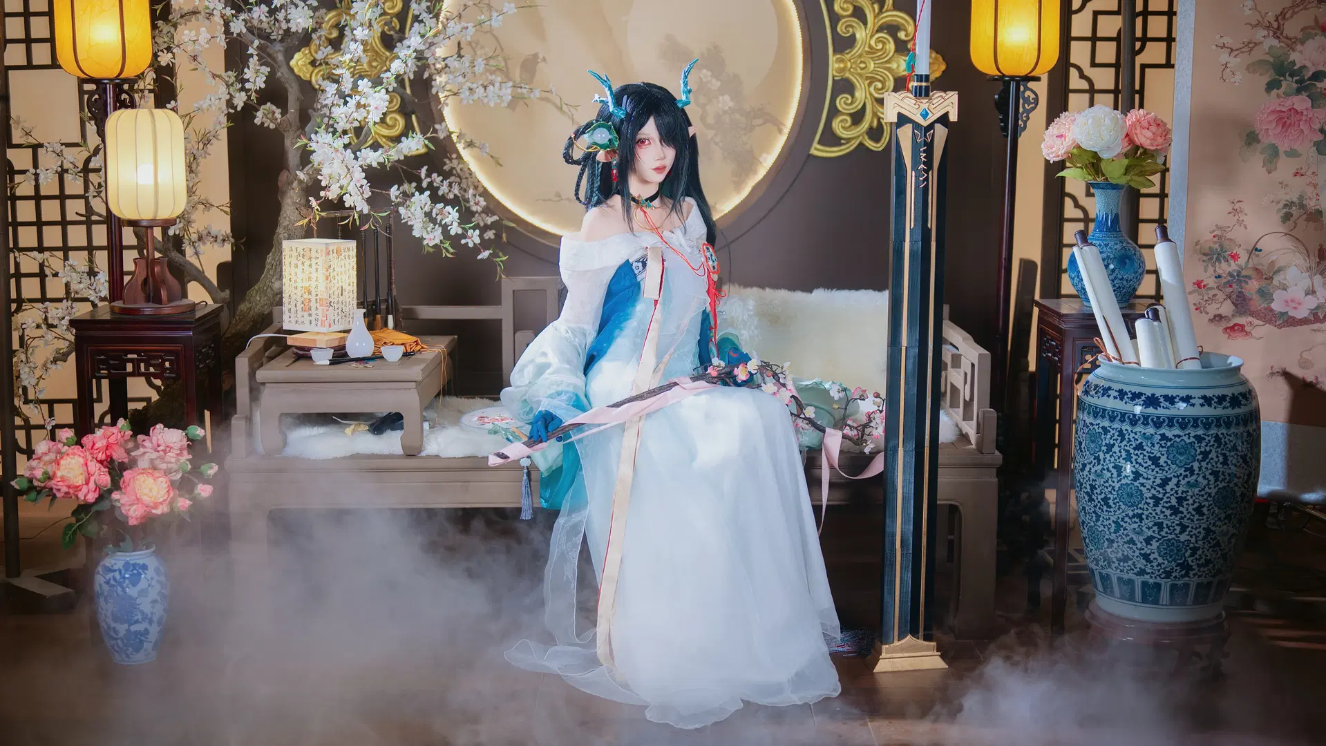 【アークナイツ シーコスプレ】青玉硯の墨香と剣影 - 圣骑绯月 - 10枚目