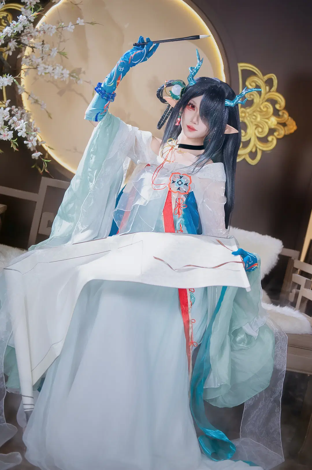 【アークナイツ シーコスプレ】青玉硯の墨香と剣影 - 圣骑绯月 - 3枚目