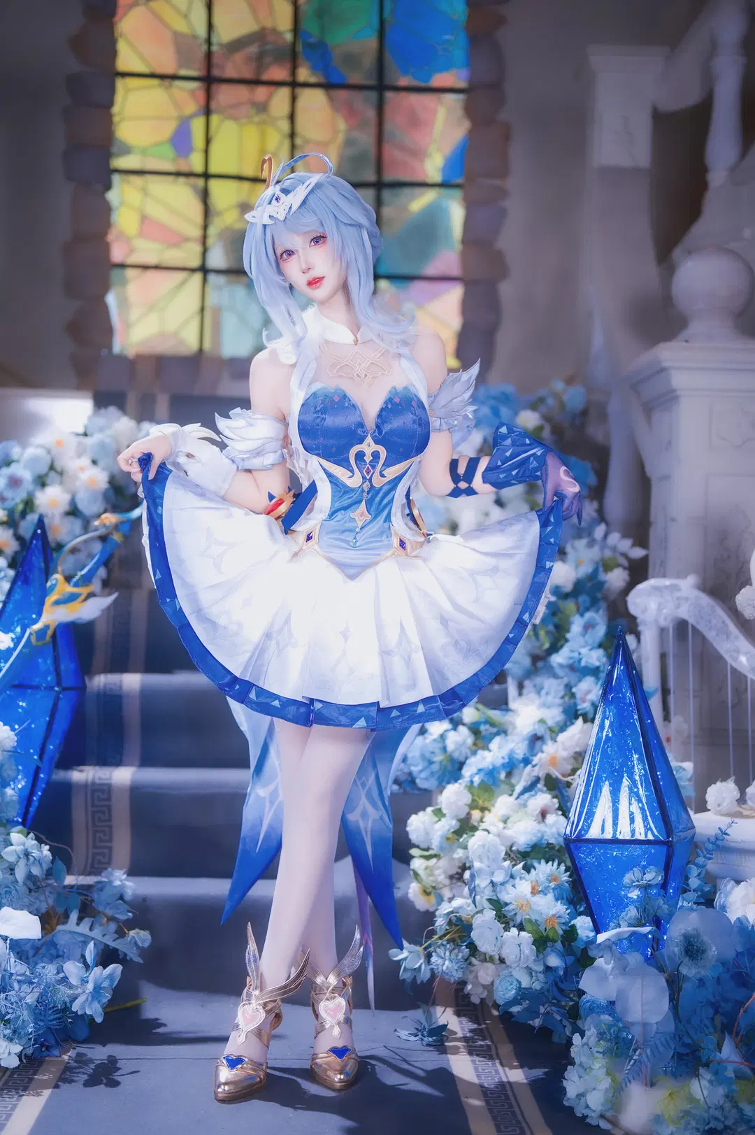 【オデット コスプレ】『原神』スネージナヤの水晶宮に舞う優美なる白鳥 - 圣骑绯月 - 2枚目