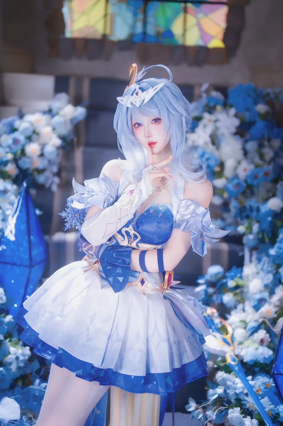 【オデット コスプレ】『原神』スネージナヤの水晶宮に舞う優美なる白鳥 - 圣骑绯月 - 5枚目