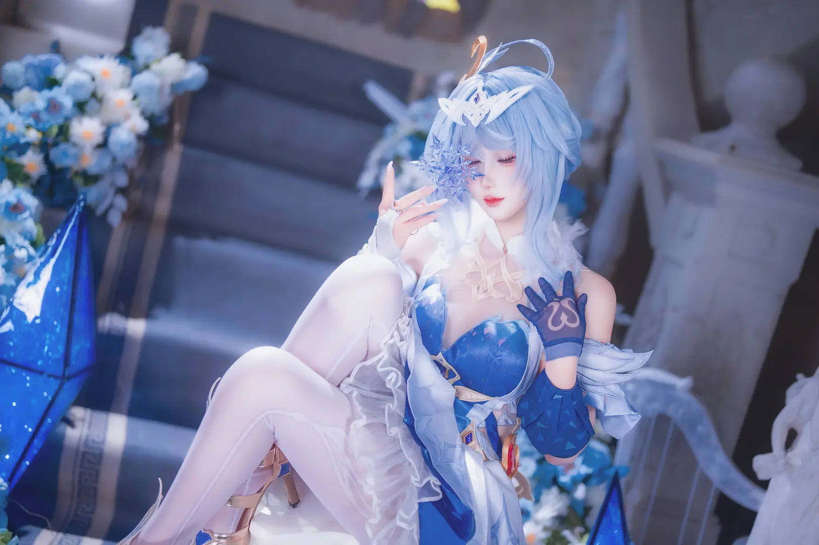 【オデット コスプレ】『原神』スネージナヤの水晶宮に舞う優美なる白鳥 - 圣骑绯月 - 7枚目