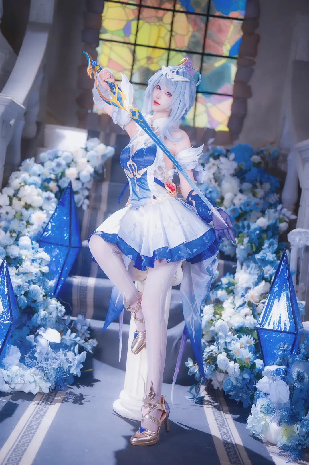 【オデット コスプレ】『原神』スネージナヤの水晶宮に舞う優美なる白鳥 - 圣骑绯月 - 9枚目