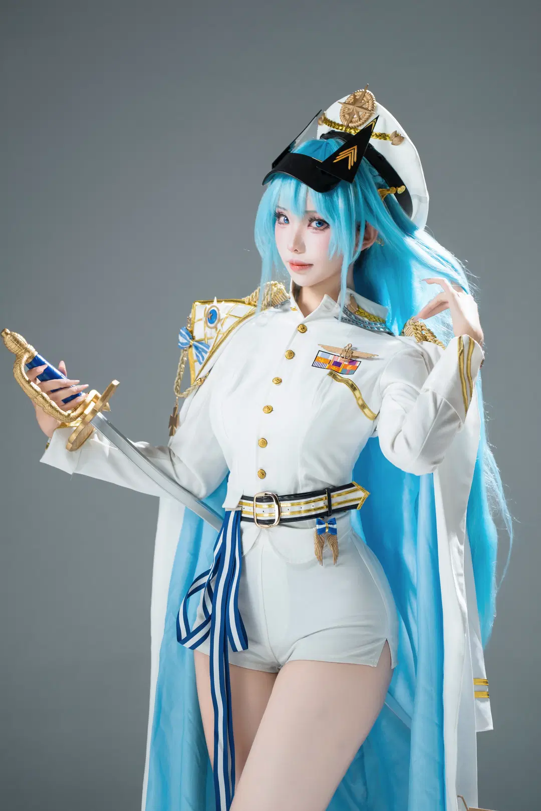 NIKKE, 胜利女神新的希望, 蓝发cos, 海伦cos, 军装cos