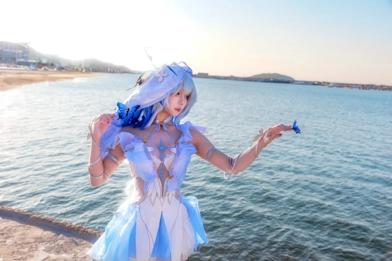 【守岸人cos】鸣潮记忆中的旋律，海边的蓝色蝴蝶