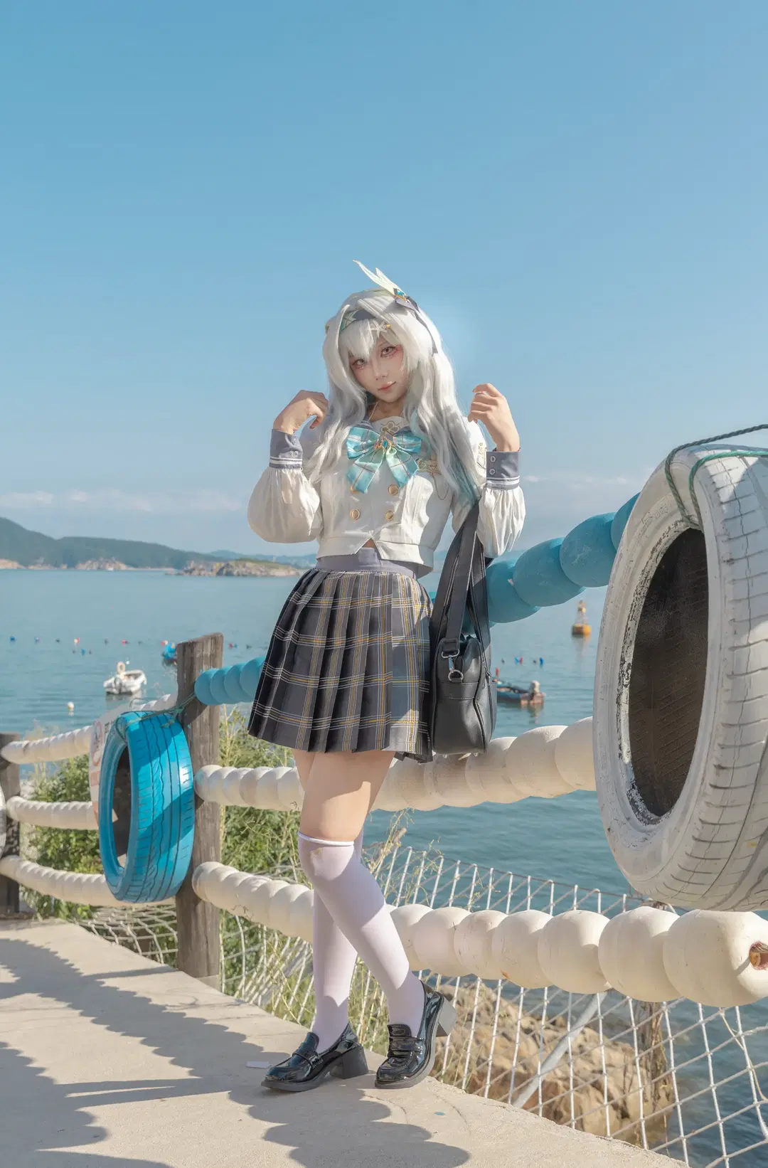 流萤cos：愿我们在清醒的现实再会，崩坏星穹铁道海边写真 - 砂糖独享 - 第2张