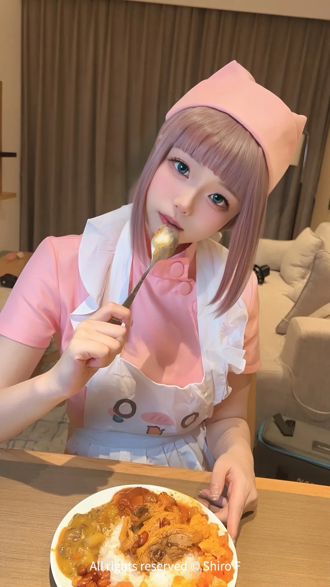 cosplay, 七濑恋cos, 夜勤病栋, 夜勤, 粉色护士服 - 第1张