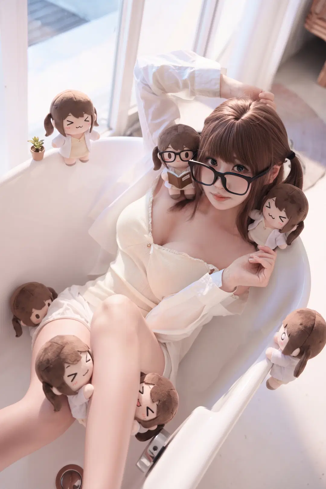 cosplay, Girl photography, Cute, Fufu plush, Bathtub