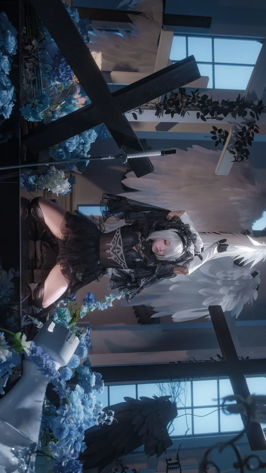 【尼尔2B cos】机械纪元的花嫁形态，黑纱与白翼的碰撞 - shiro天天疯 - 第2张