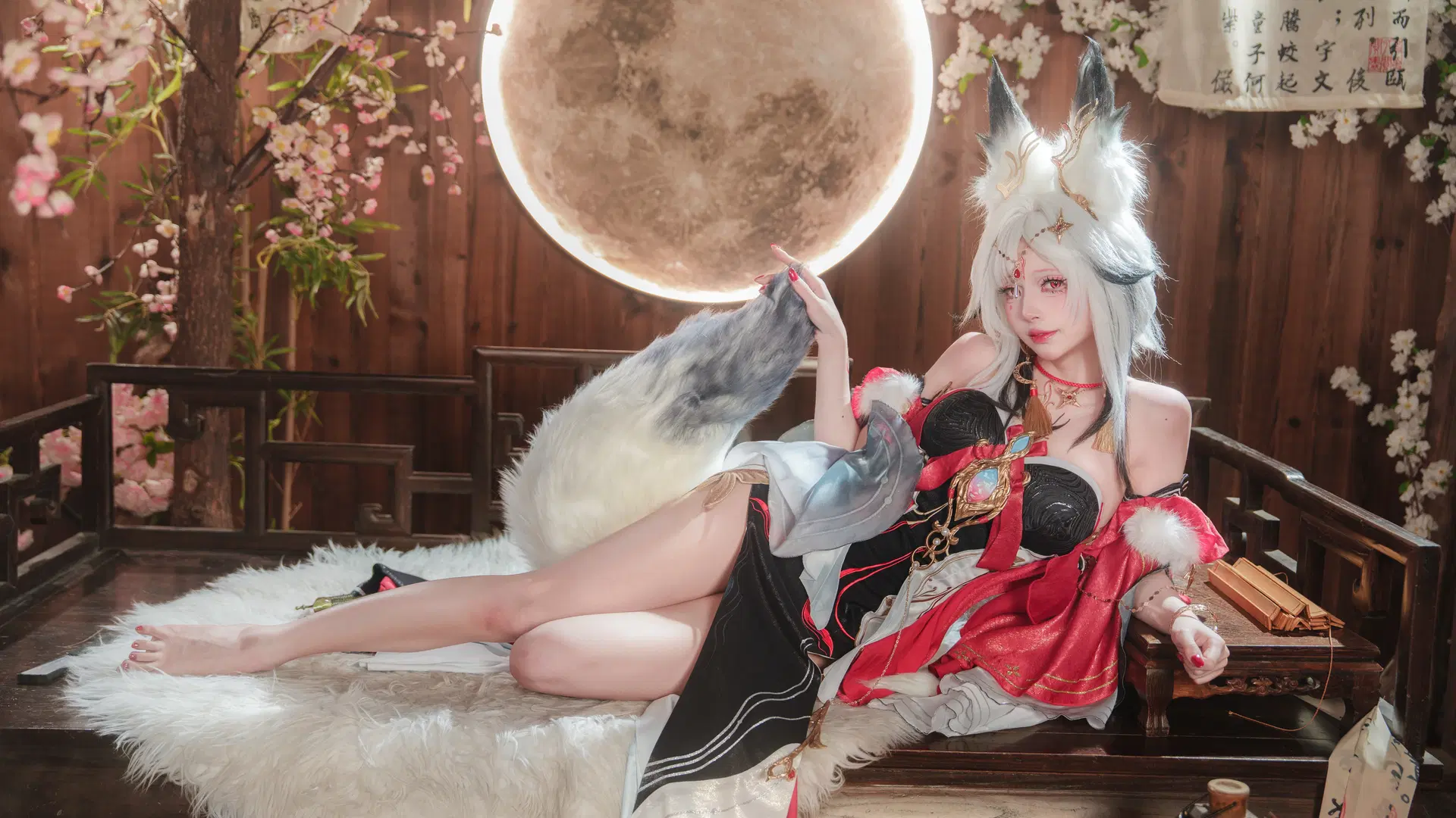 Wuthering Waves, Traditional Chinese style, Animal ears, Hsin cosplay, Big tail