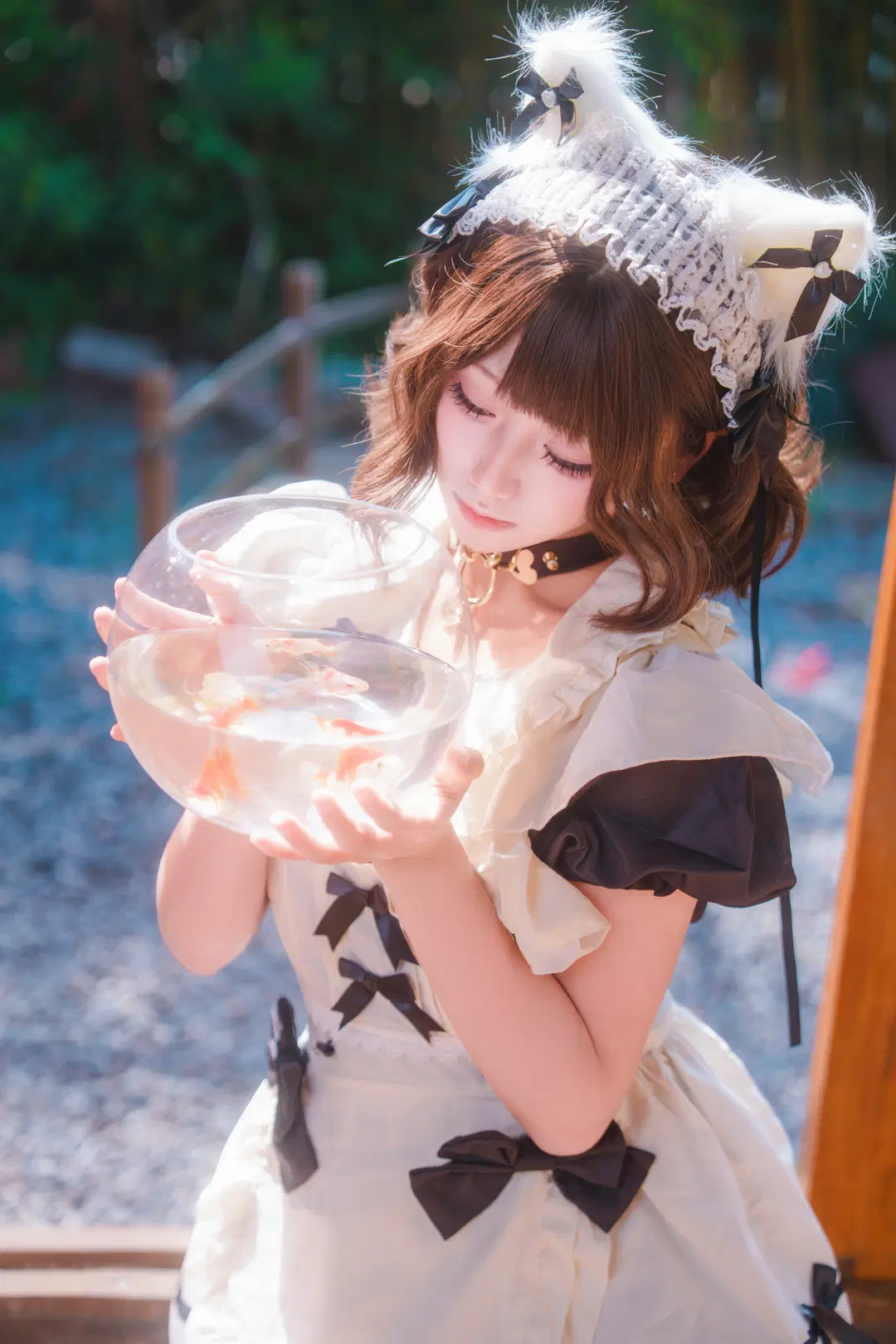 猫耳女仆与金鱼的夏日庭院写真 - shiro天天疯 - 第2张