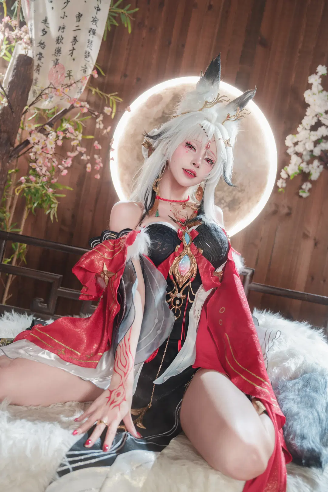 古风cosplay, 国风摄影, 兽耳少女, 狐妖妆造, 心月狐cos