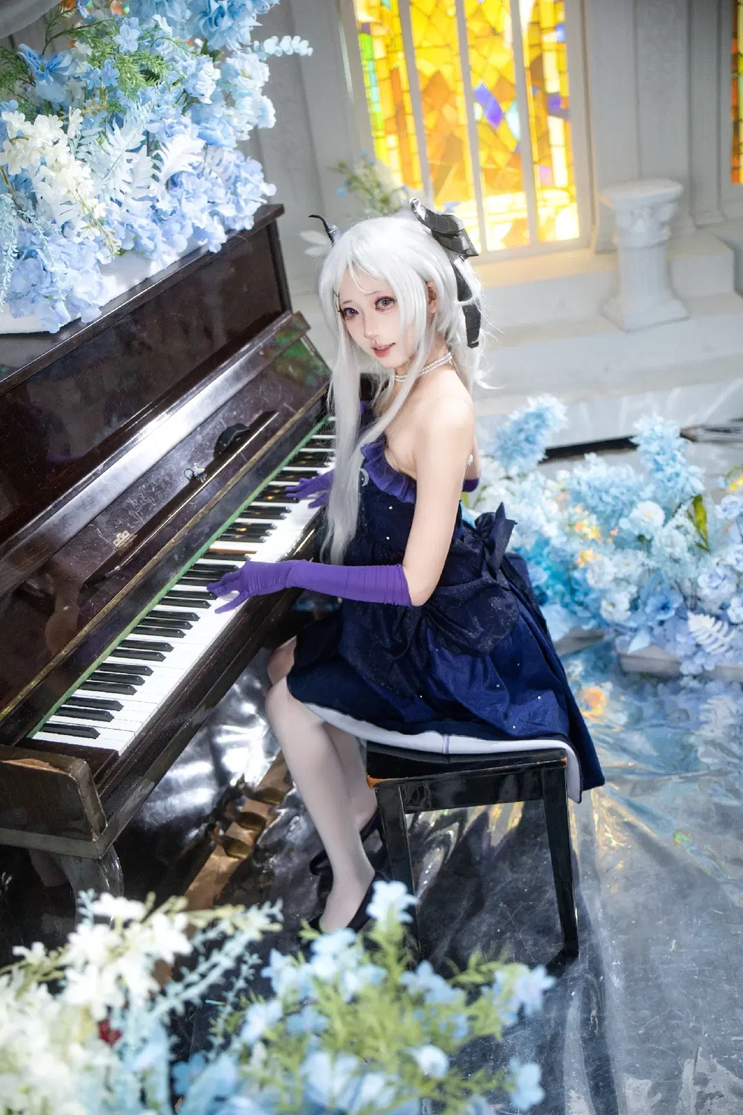 【空崎ヒナ コスプレ】『ブルーアーカイブ』ピアノの前に座る優雅なひととき - 糟糕炒饭 - 4枚目