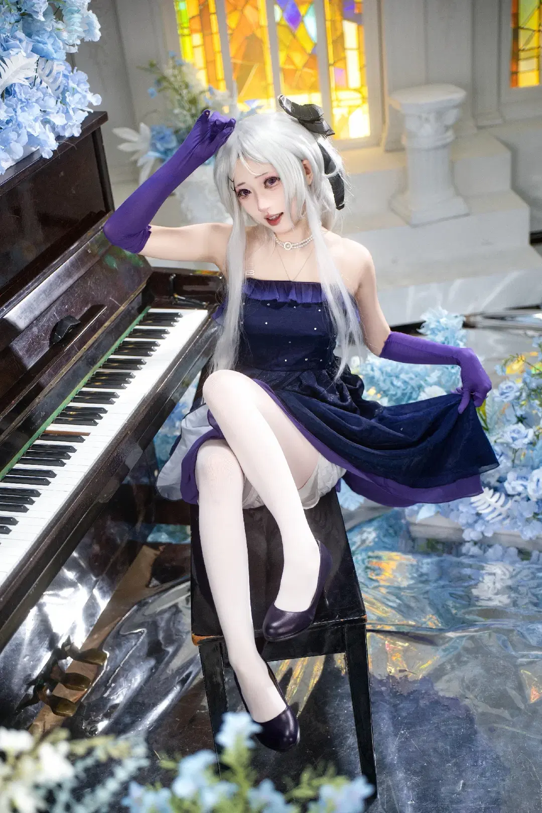 ブルーアーカイブ, 空崎ヒナ コスプレ, 二次元コスプレ, 白ストッキング, ストッキング