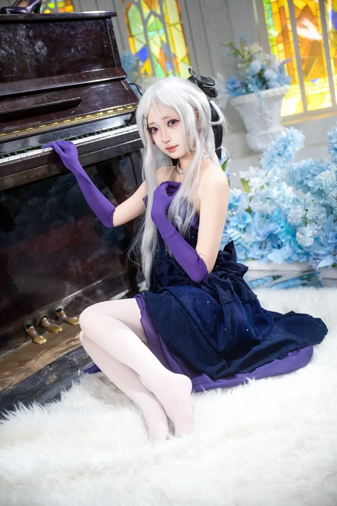 蔚蓝档案, 空崎日奈cos, 萌妹, 白丝, cosplay正片