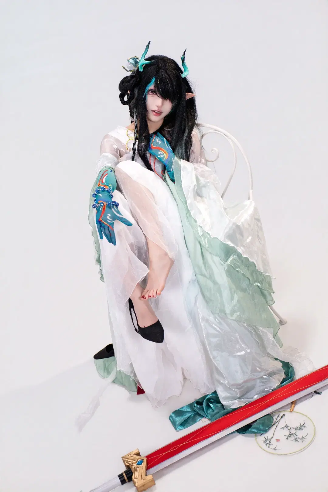 【シーコスプレ】『アークナイツ』画中の仙人、白紗と長剣のスタジオ撮影記録 - 糟糕炒饭 - 3枚目