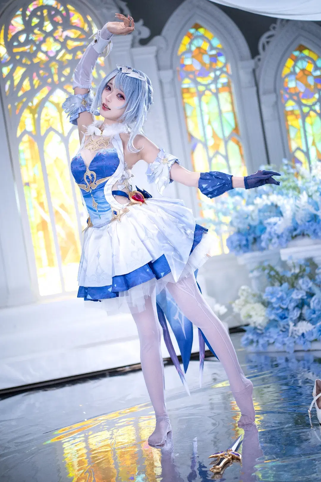 【オデット コスプレ】原神 踊り子の青白の幻想、光と影に刻まれた刹那の瞬間 - 糟糕炒饭 - 3枚目
