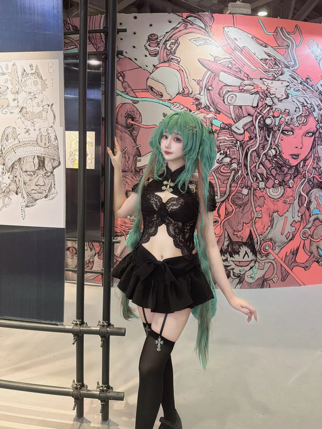 【初音未來cos】自搭初音未來打卡廣州GAF插畫藝術節 - NEKO不是小小鹿 - 第4張
