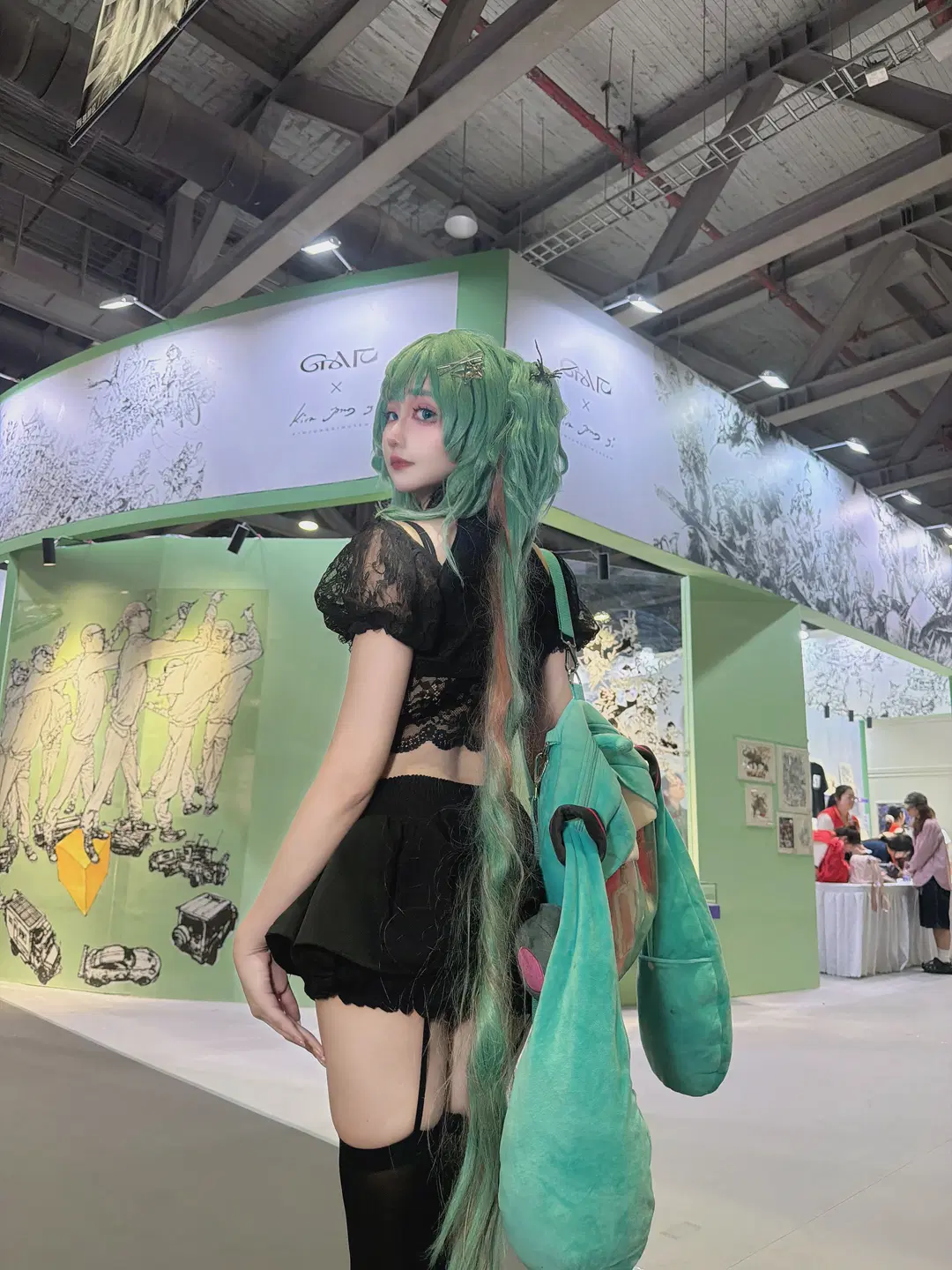 【初音未來cos】自搭初音未來打卡廣州GAF插畫藝術節 - NEKO不是小小鹿 - 第5張