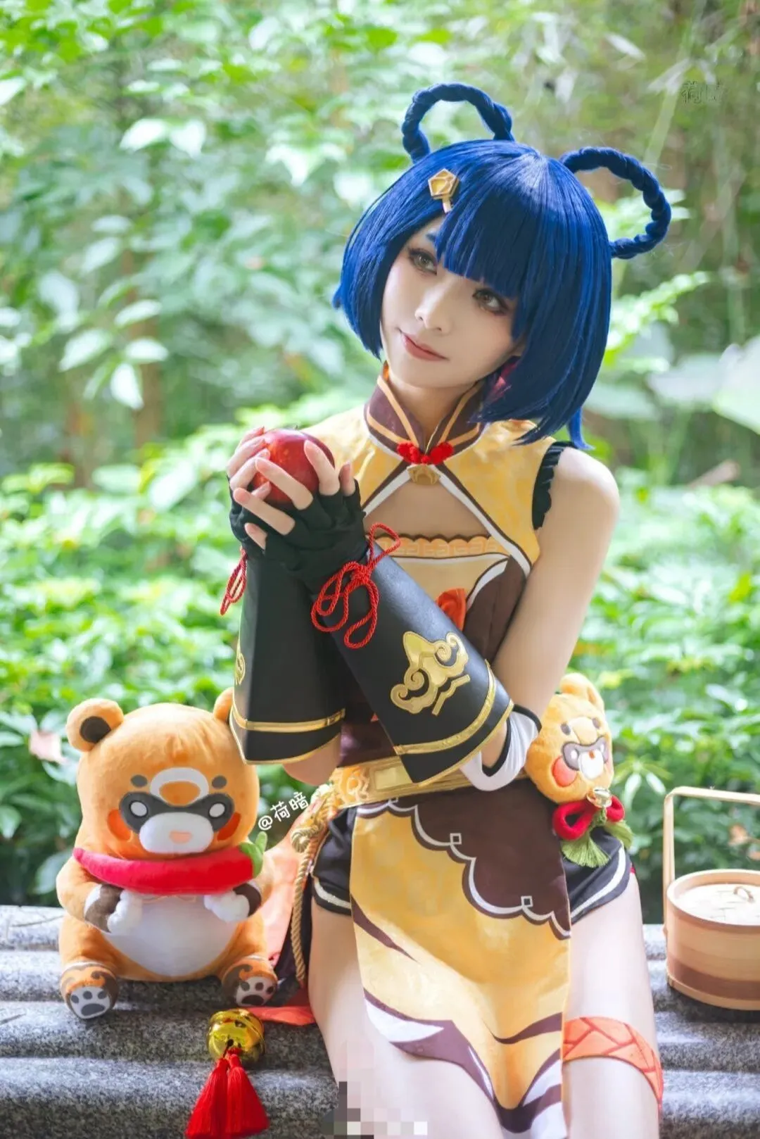 [Xiangling cosplay] Genshin Impact Wanmin Restaurant Chef's Bamboo Forest Location Photos by 小彭《星穹铁道》 - Image 2