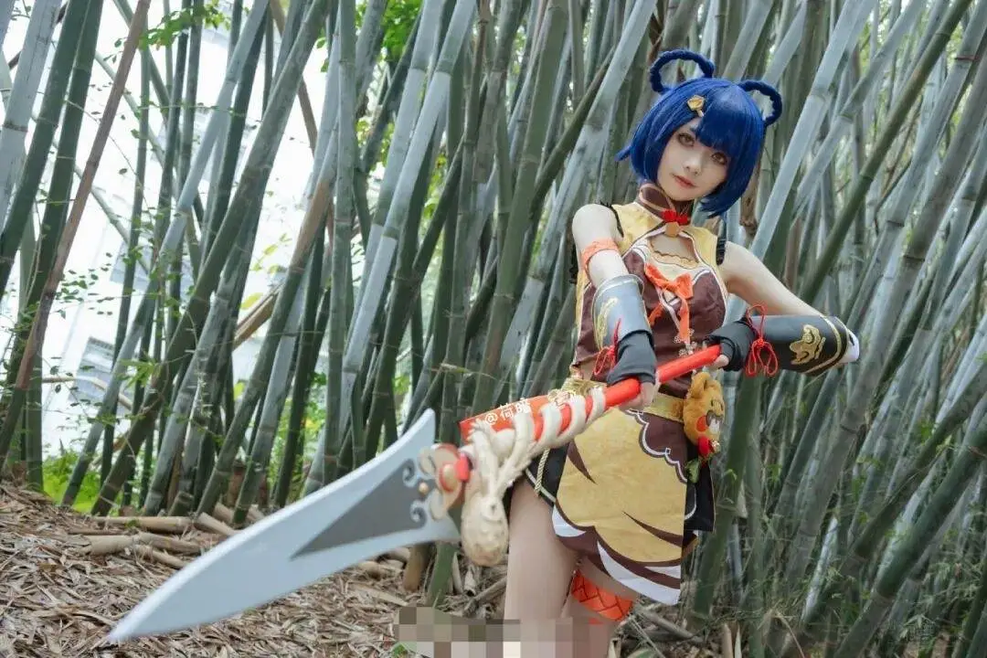 [Xiangling cosplay] Genshin Impact Wanmin Restaurant Chef's Bamboo Forest Location Photos by 小彭《星穹铁道》 - Image 5