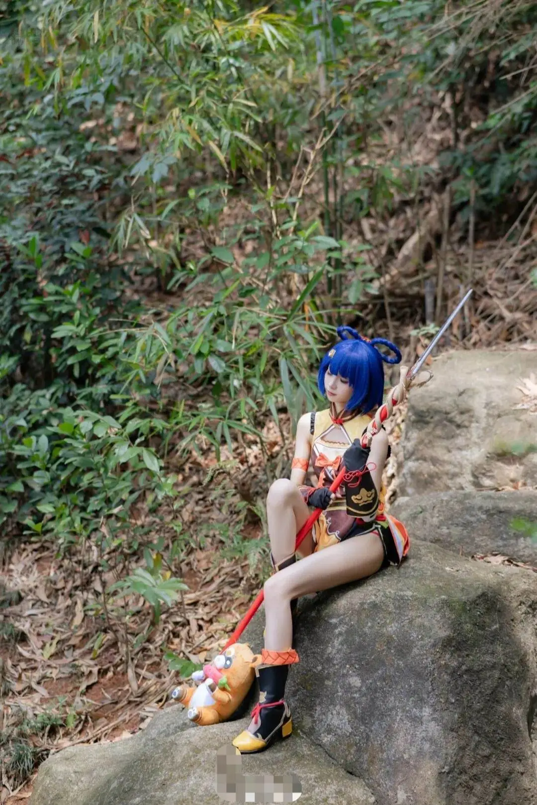 [Xiangling cosplay] Genshin Impact Wanmin Restaurant Chef's Bamboo Forest Location Photos by 小彭《星穹铁道》 - Image 7