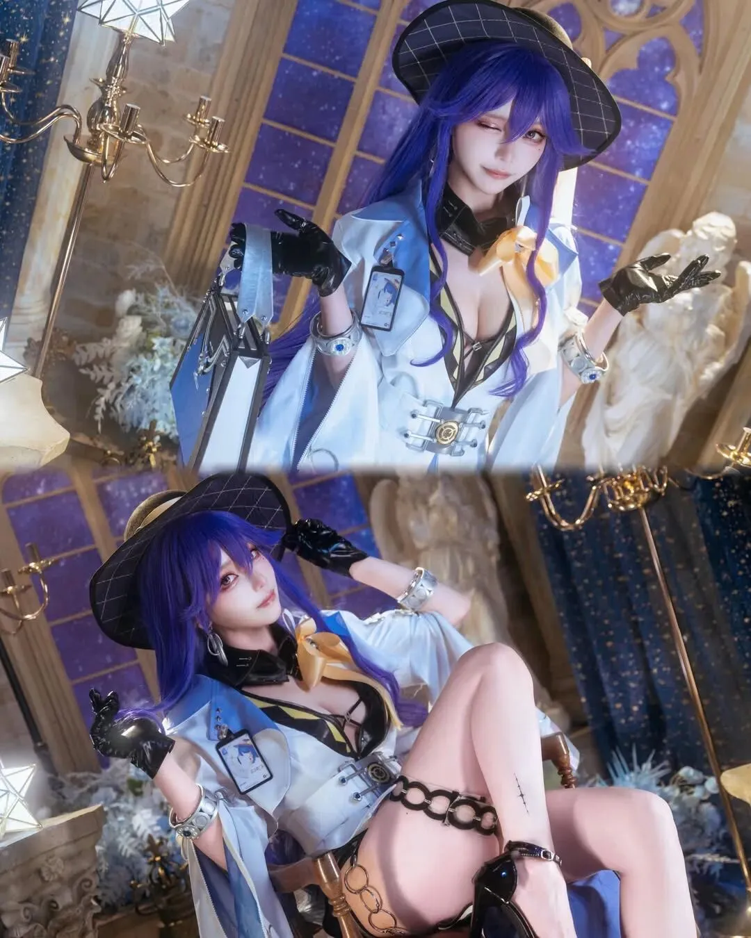 [Lucilla cosplay] Under the Starlight of Wuthering Waves: The Melodic Blade Sweeping Dreams in Song by 小彭《星穹铁道》 - Image 3